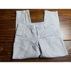 Gap Dress Pants, Women's Size 32EU, Gray White, Khakis, Skinny Boyfriend